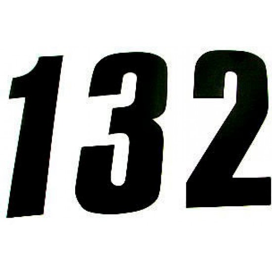 Numero Dorsal RACING 17cm Preto (25Un) ZAP TECHNIX