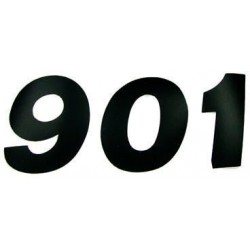 Numero Dorsal STANDARD 10cm Preto (25Un) ZAP TECHNIX