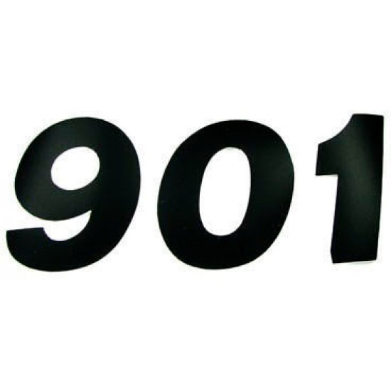 Numero Dorsal STANDARD 10cm Preto (25Un) ZAP TECHNIX