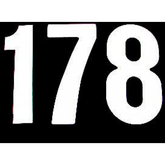 Numero Dorsal STANDARD 15cm Branco (25Un) ZAP TECHNIX