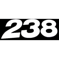 Numero Dorsal US-STYLE 15cm Branco (25Un) ZAP TECHNIX