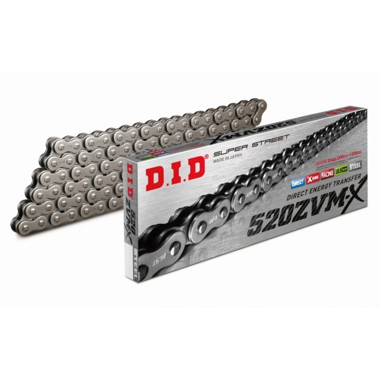 Corrente Did 520 ZVM-X X-rings Cinza