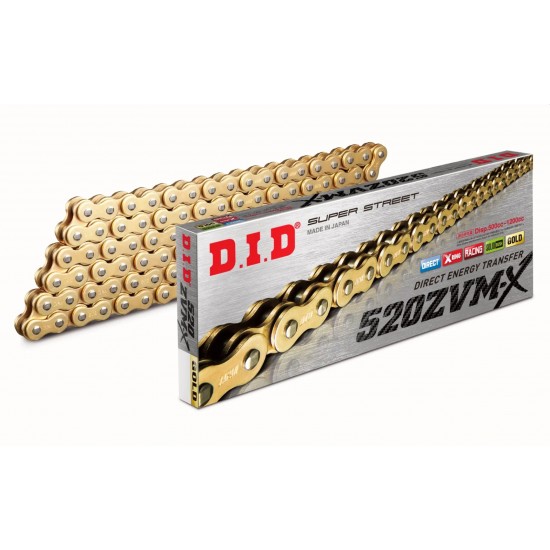 Corrente Did 520 ZVM-X X-rings Dourada
