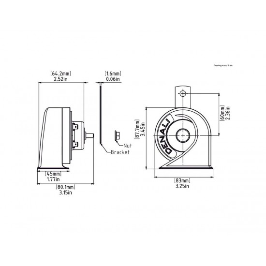 Mini Buzina Eletromagnética Denali