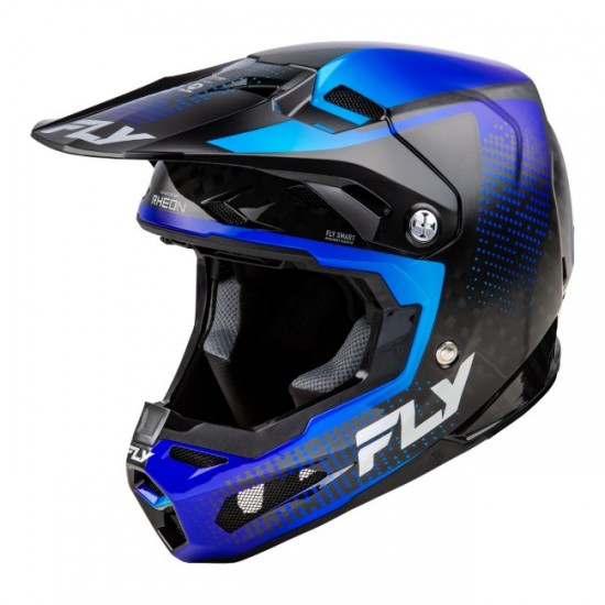Capacete Fly Racing Formula S Carbon Protocol Black Carbon/Blue