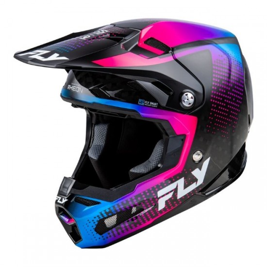 Capacete Fly Racing Formula S Carbon Protocol Carbon/Blue/Pink