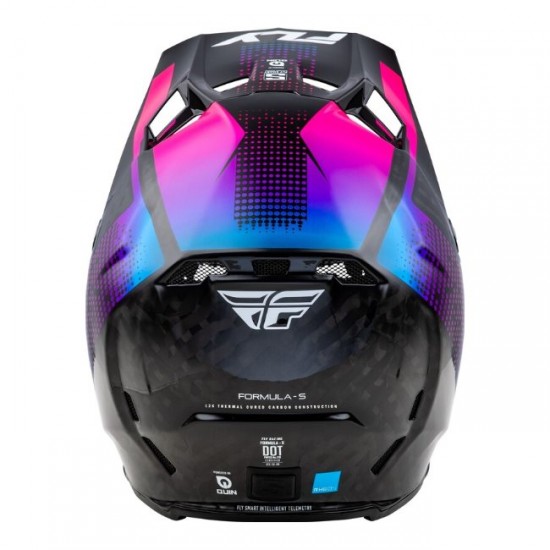 Capacete Fly Racing Formula S Carbon Protocol Carbon/Blue/Pink