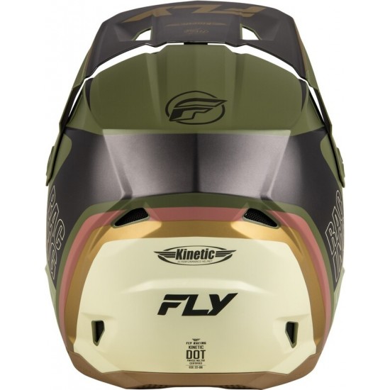 Capacete Fly Racing Kinetic Rally Matte Moss Grey / Green / White
