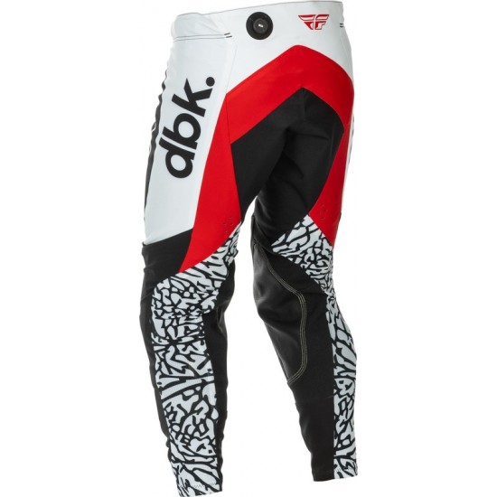 Calças Fly Racing Evolution DST DBK Special Edition Black / White / Red