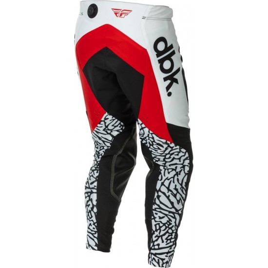 Calças Fly Racing Evolution DST DBK Special Edition Black / White / Red