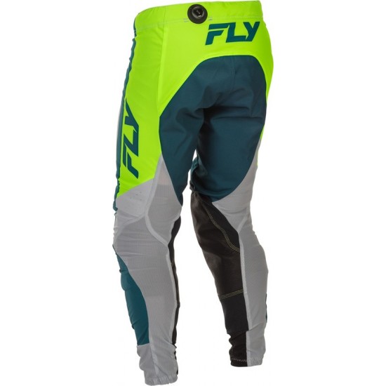 Calças Fly Racing Fly Racing Lite Gray / Lime / Teal