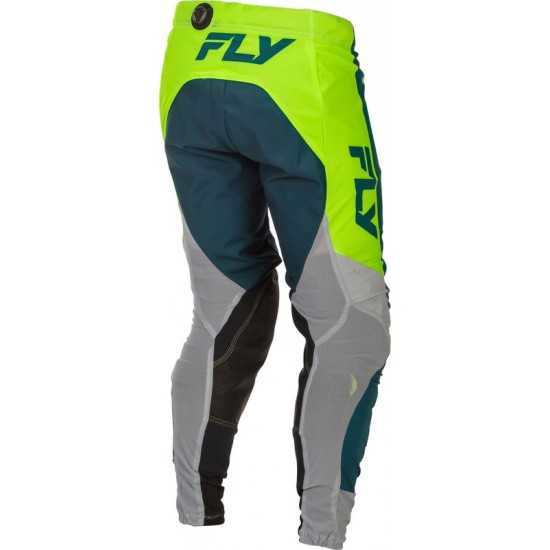 Calças Fly Racing Fly Racing Lite Gray / Lime / Teal