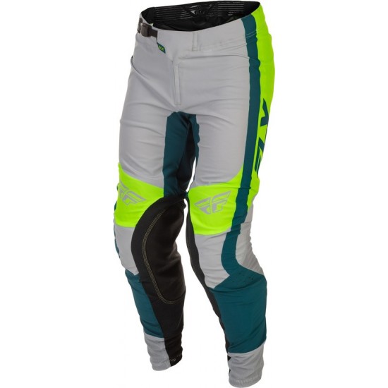 Calças Fly Racing Fly Racing Lite Gray / Lime / Teal