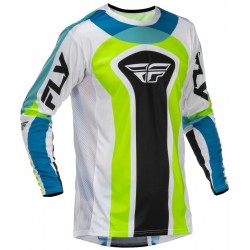 Camisola Fly Racing Lite Current L.E. White / Lime / Blue