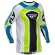 Camisola Fly Racing Lite Current L.E. White / Lime / Blue
