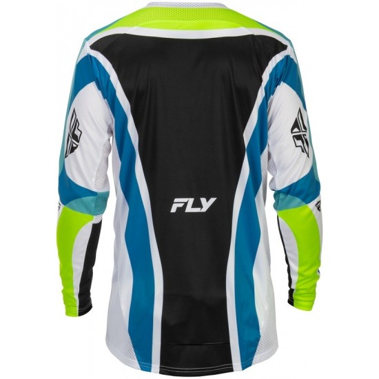 Camisola Fly Racing Lite Current L.E. White / Lime / Blue