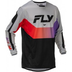 Camisola Fly Racing Kinetic Gray / Red / Purple / Black