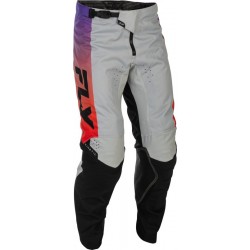 Calças Fly Racing Kinetic Gray / Red / Purple / Black