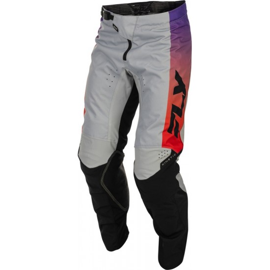 Calças Fly Racing Kinetic Gray / Red / Purple / Black