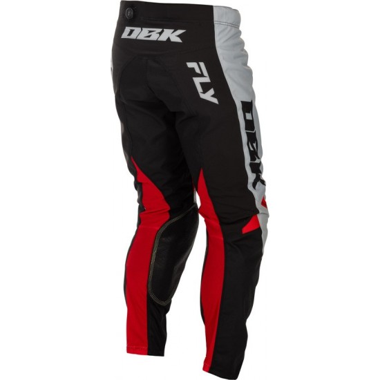 Calças Fly Racing Kinetic DBK Special Edition Gray / Black / Red