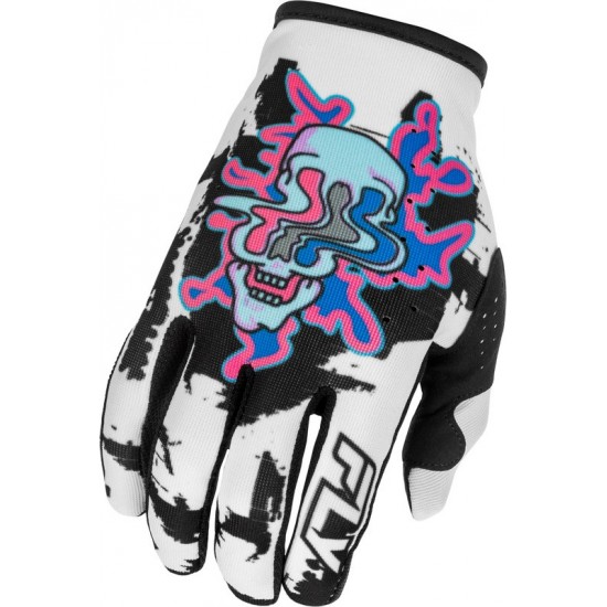 Luvas Fly Racing Lite Warp Special Edition White / Blue / Pink