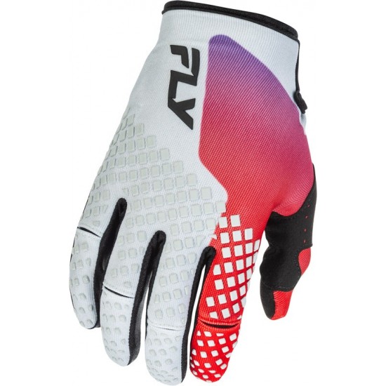 Luvas Fly Racing Kinetic Gray / Red / Purple / Black