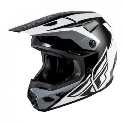 Capacete Fly Racing Kinetic Crest Black / White / Grey