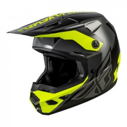 Capacete Fly Racing Kinetic Crest Grey / Black / Hi-Vis Yellow
