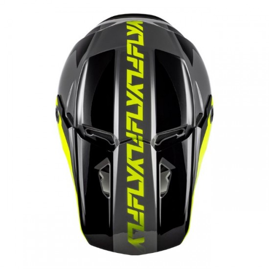 Capacete Fly Racing Kinetic Crest Grey / Black / Hi-Vis Yellow