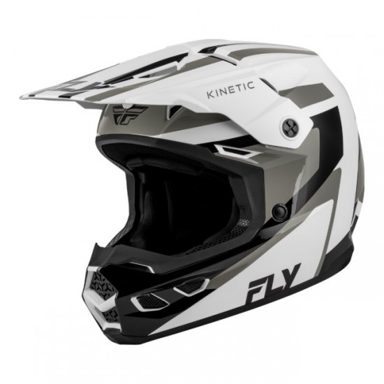 Capacete Fly Racing Kinetic Sync White / Black / Grey