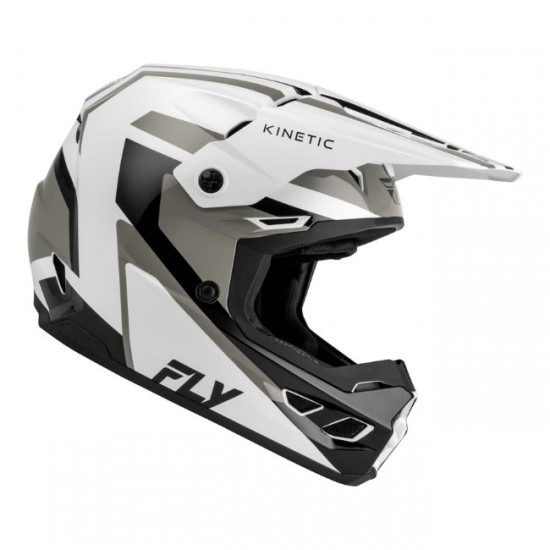 Capacete Fly Racing Kinetic Sync White / Black / Grey