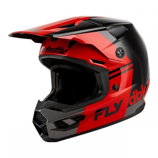 Capacete Fly Racing Kinetic DBK 27 Black / Red / Grey