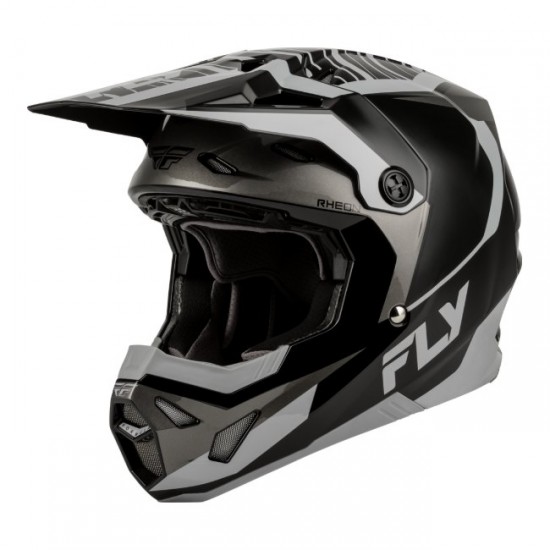 Capacete Criança Fly Racing Formula CP Charge Black/Grey/Lt Grey