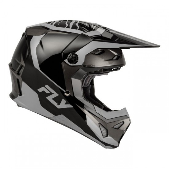 Capacete Criança Fly Racing Formula CP Charge Black/Grey/Lt Grey
