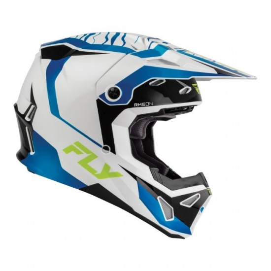 Capacete Criança Fly Racing Formula CP Charge White/Blue/Black