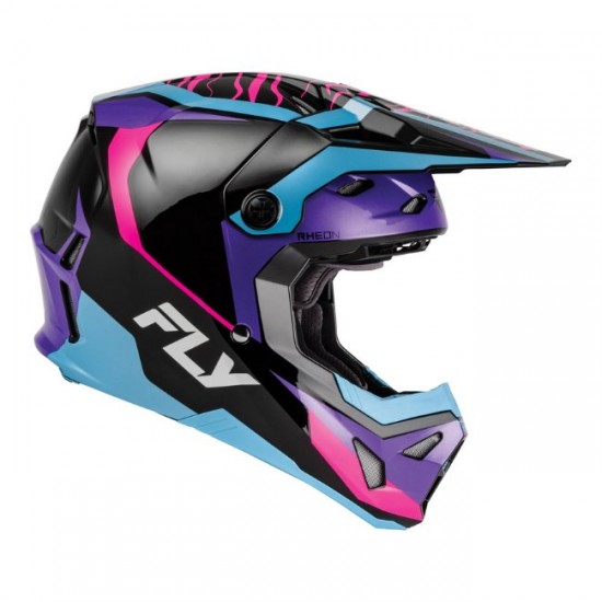 Capacete Criança Fly Racing Formula CP Charge Black/Purple/Pink