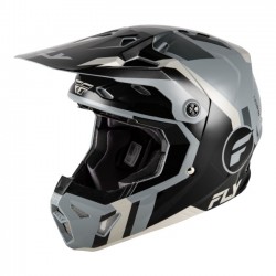 Capacete Criança Fly Racing Formula CP Seal Black/Grey/Lt Grey
