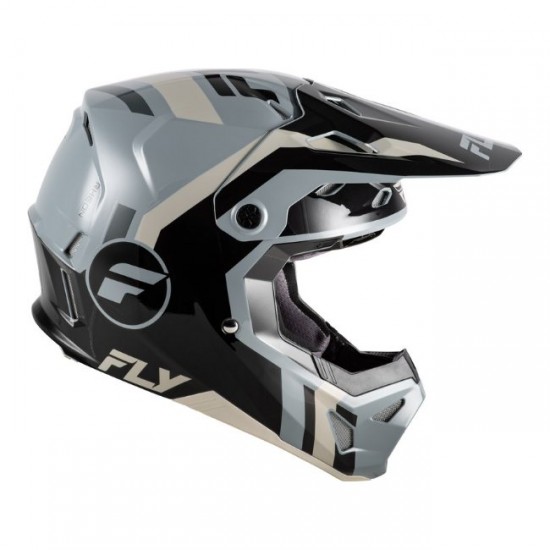 Capacete Criança Fly Racing Formula CP Seal Black/Grey/Lt Grey
