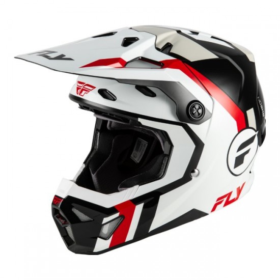 Capacete Criança Fly Racing Formula CP Seal White / Black / Red