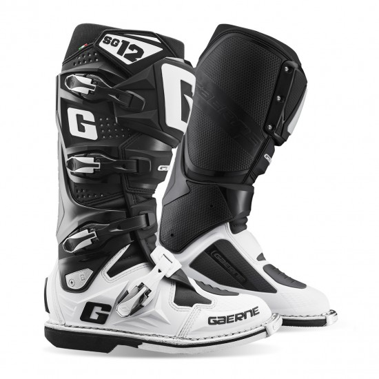 Botas Gaerne MX SG12 Black / White Botas Gaerne MX SG12 Black / White