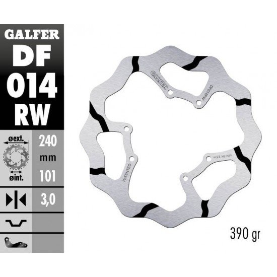 Discos Travão Frente Fixed Wave Groved Galfer Honda