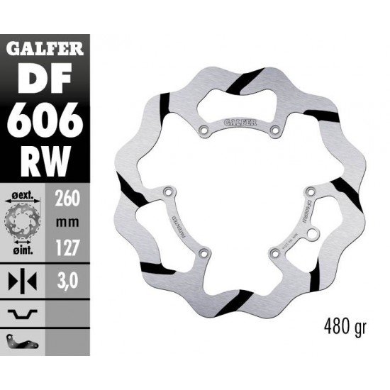Discos Travão Frente Fixed Wave Groved Galfer Husqvarna