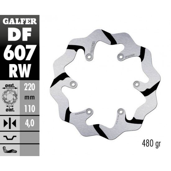 Discos Travão Trás Fixed Wave Grooved Galfer Husaberg