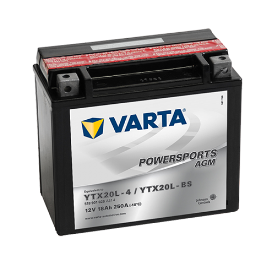 Bateria Varta Agm Ytx20l-bs / Ytx20l-4
