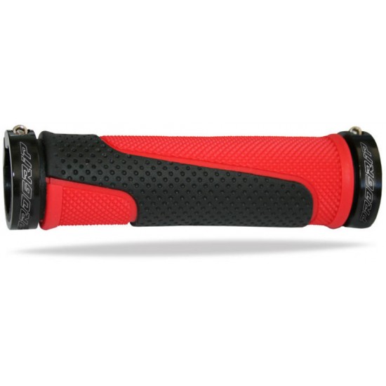 Punhos Pro Grip Atv 997 Lock On Double Density Vermelho / Preto