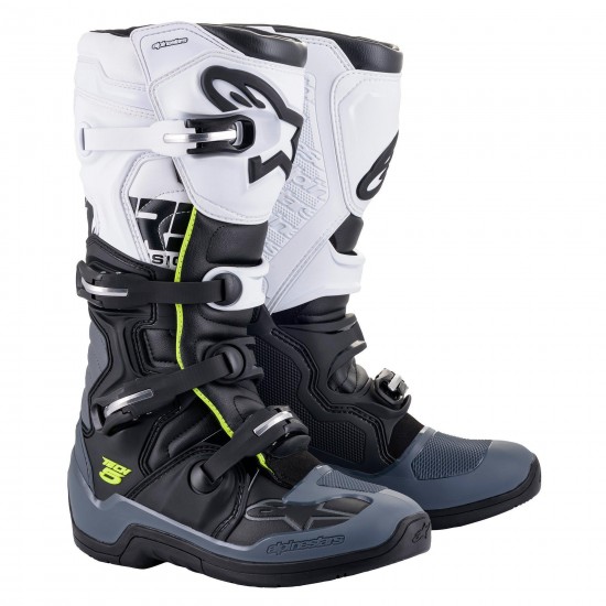 Botas Alpinestars Tech 5 Black Dark Gray White Botas Alpinestars Tech 5 Black Dark Gray White