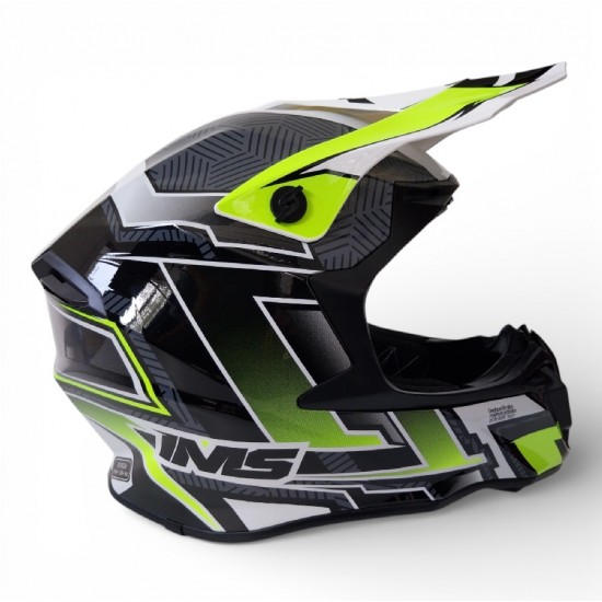 Capacete IMS Revo Black / Yellow Fluo / White