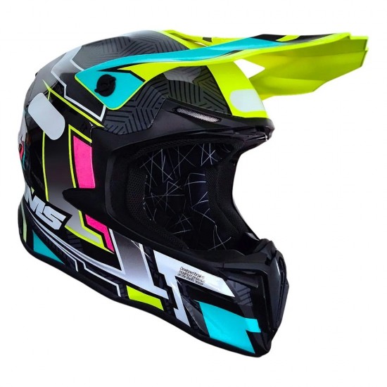 Capacete IMS Revo Black / Yellow Fluo / Pink