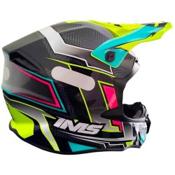 Capacete IMS Revo Black / Yellow Fluo / Pink