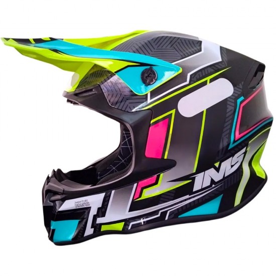 Capacete IMS Revo Black / Yellow Fluo / Pink